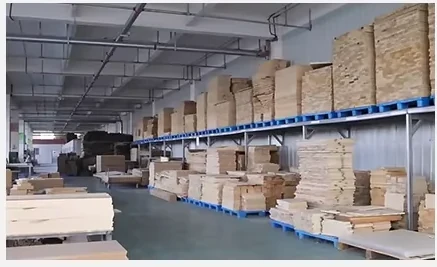 Wood material storage area